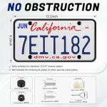 GaRhomxy Silicone License Plate Frames, 2 Pack Black License Plate Frame, Easy to Install Universal US License Plate Holder, Rust Proof, Weatherproof & Rattle-Proof, Car Exterior Accessories
