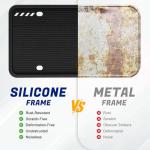 GaRhomxy Silicone License Plate Frames, 2 Pack Black License Plate Frame, Easy to Install Universal US License Plate Holder, Rust Proof, Weatherproof & Rattle-Proof, Car Exterior Accessories