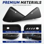 GaRhomxy Silicone License Plate Frames, 2 Pack Black License Plate Frame, Easy to Install Universal US License Plate Holder, Rust Proof, Weatherproof & Rattle-Proof, Car Exterior Accessories