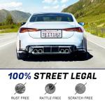 GaRhomxy Silicone License Plate Frames, 2 Pack Black License Plate Frame, Easy to Install Universal US License Plate Holder, Rust Proof, Weatherproof & Rattle-Proof, Car Exterior Accessories