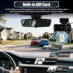 4G LTE Dash Cam with Live Remote Viewing, 1080P Dual Car Security Camera (Front and Cabin), Uboxpro App Control, 24/7 Smart Parking Monitor, Night Vision, Built-in GPS, OBD Power Port + SIM Card