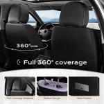 Coverado Car Seat Covers Full Set, Seat Covers for Cars, Front Seat Covers and Back Seat Cover Waterproof Leather Automotive Seat Cover, Universal Car Interior Protectors Cushion for Most Cars