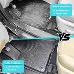 GXARTS TPE Floor Mats Liner Compatible with Ford Explorer & Mercury Mountaineer 2006-2010 (Only fits 2nd Row Bench/Bucket no Center Console Models) All Weather Non-Slip Waterproof Floor Liners