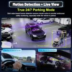 4G LTE Dash Cam with Live Remote Viewing, 1080P Dual Car Security Camera (Front and Cabin), Uboxpro App Control, 24/7 Smart Parking Monitor, Night Vision, Built-in GPS, OBD Power Port + SIM Card