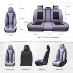 Coverado Car Seat Covers Full Set, Seat Covers for Cars, Front Seat Covers and Back Seat Cover Waterproof Leather Automotive Seat Cover, Universal Car Interior Protectors Cushion for Most Cars