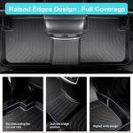 GXARTS TPE Floor Mats Liner Compatible with Ford Explorer & Mercury Mountaineer 2006-2010 (Only fits 2nd Row Bench/Bucket no Center Console Models) All Weather Non-Slip Waterproof Floor Liners