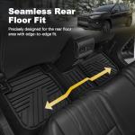 All Weather Floor Mats Custom Fit for Toyota RAV4 2019-2025 Waterproof Heavy Duty Anti-Slip Car Mats, 1st & 2nd Row Full Black