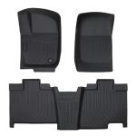 GXARTS TPE Floor Mats Liner Compatible with Ford Explorer & Mercury Mountaineer 2006-2010 (Only fits 2nd Row Bench/Bucket no Center Console Models) All Weather Non-Slip Waterproof Floor Liners