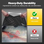 All Weather Floor Mats Custom Fit for Toyota RAV4 2019-2025 Waterproof Heavy Duty Anti-Slip Car Mats, 1st & 2nd Row Full Black