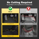 All Weather Floor Mats Custom Fit for Toyota RAV4 2019-2025 Waterproof Heavy Duty Anti-Slip Car Mats, 1st & 2nd Row Full Black