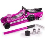 GAOLLY Floor Jack Kit 2.5 Ton (5,500 lbs) | Car Jack - Hydraulic Low Profile Trolley Jack - Tire Tool for SUV and Auto with Lug Wrench Pink
