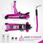 GAOLLY Floor Jack Kit 2.5 Ton (5,500 lbs) | Car Jack - Hydraulic Low Profile Trolley Jack - Tire Tool for SUV and Auto with Lug Wrench Pink
