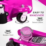 GAOLLY Floor Jack Kit 2.5 Ton (5,500 lbs) | Car Jack - Hydraulic Low Profile Trolley Jack - Tire Tool for SUV and Auto with Lug Wrench Pink