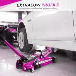 GAOLLY Floor Jack Kit 2.5 Ton (5,500 lbs) | Car Jack - Hydraulic Low Profile Trolley Jack - Tire Tool for SUV and Auto with Lug Wrench Pink