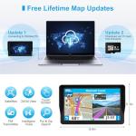 9" GPS Navigator for Car Truck RV, GPS Navigation System with 2026 Maps Free Lifetime Updates, Custom Truck Routing, Speed Camera Alerts, Day/Night Mode (Blue)