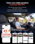 Coolcrazy 4K Dash Cam Front and Rear, STARVIS Sensor, Free 128GB Card Included, 5GHz WiFi-up to 20MB/s, Dual Dash Camera for Cars, Built-in GPS, G-Sensor, WDR/HDR Super Night Vision, 24H Parking Mode