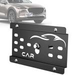 Eozvou No Drill License Plate Frame Compatible with Mazda CX-90 2024-2024 Tow Hook License Plate Holder with Anti-Theft Mounting Screws