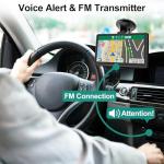 GPS Navigator for Car with 2026 Maps Lifetime Free Update, 7" Car GPS Navigation System for Vehicles Truck Commercial Drivers with POI/ZIP Search, Support FM, Voice Guidance, Speedcam/Red Light Alerts