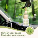 AROIC 6 Pack Car Air Freshener Hanging, New Car Scent Natural Plant Essential Oil Fragrance Diffuser, Unisex Air Freshener Aromatherapy Effectively Eliminates Odors Long-Lasting Fresh Scent (8ml Each)