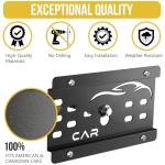 Eozvou No Drill License Plate Frame Compatible with Mazda CX-90 2024-2024 Tow Hook License Plate Holder with Anti-Theft Mounting Screws