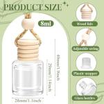 AROIC 6 Pack Car Air Freshener Hanging, New Car Scent Natural Plant Essential Oil Fragrance Diffuser, Unisex Air Freshener Aromatherapy Effectively Eliminates Odors Long-Lasting Fresh Scent (8ml Each)