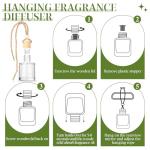 AROIC 6 Pack Car Air Freshener Hanging, New Car Scent Natural Plant Essential Oil Fragrance Diffuser, Unisex Air Freshener Aromatherapy Effectively Eliminates Odors Long-Lasting Fresh Scent (8ml Each)
