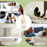 AROIC 6 Pack Car Air Freshener Hanging, New Car Scent Natural Plant Essential Oil Fragrance Diffuser, Unisex Air Freshener Aromatherapy Effectively Eliminates Odors Long-Lasting Fresh Scent (8ml Each)