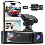 REDTIGER 4K Dash Cam Front and Rear, STARVIS 2 Sensor, 64GB Card Included, 4K/2.5K+1080P Dual Dash Camera for Cars Built-in WiFi GPS, 3.18 Inch IPS Screen, 170° Wide Angle, Parking Monitor (F7N Pro)