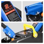 DNA Motoring 2 Ton Car Jack and Stands Kit 2T(4000 lbs) Capacity Low Profile Hydraulic Trolley Service/Floor Jack with 2 Ratchet Stands Combo for Home Garage Shop, Blue, TOOLS-00476