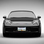 Black Leopard Print License Plate Frames - 2 Pack Animal Cheetah Print License Plate Holder Covers, Aluminum Metal Rust-Proof Waterproof Car Tag Frame with Screws Fasteners Caps