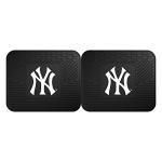 FANMATS 12309 MLB New York Yankees Back Row Utility Car Mats - 2 Piece Set, 14in. x 17in., All Weather Protection, Universal Fit, Deep Resevoir Design, Molded Team Logo