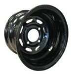 10" Black Steel Golf Cart Wheels & Tires Set