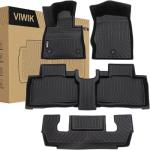 VIWIK Ford Explorer Floor Mats 7 Seat for 2020-2025 2026 Model - All Weather, Easy to Clean, Custom Fit TPE - 3D Scan, Non-Slip, High Edge for Full Coverage, Waterproof, Stain Resistant