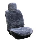 Genuine Sheepskin Seat Cover Lambskin Seat Cover Winter Car Seat Cover Lambs Wool Sheep Skin Fuzzy Shearling Car Accessories with Curve Patten (Gray with bit of Bluish Tint)