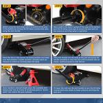 Auto Dynasty 2 Ton Floor Jack with Jack Stands, Heavy Duty Steel Hydraulic Racing Floor Jack with Single Piston Quick Lift Pump, Hydraulic Trolley Service Car Jack, Red/Black