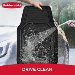 Rubbermaid Car Mat Full Set All-Weather Heavy-Duty 4 Pieces– Trim-to-Fit Universal Car Mats Full Set – Waterproof Rubber Floor Liners for Most Trucks, SUVs, Vans, and Sedans-Black