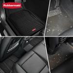 Rubbermaid Car Mat Full Set All-Weather Heavy-Duty 4 Pieces– Trim-to-Fit Universal Car Mats Full Set – Waterproof Rubber Floor Liners for Most Trucks, SUVs, Vans, and Sedans-Black