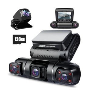 360° 4-Channel Dash Cam with GPS & Night Vision