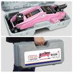 PM PERFORMOTOR Low Profile Hydraulic Trolley Service/Floor Jack, 1.5 Ton (3000 lbs) Capacity, Lifting Range 5.3"-12",Pink,PM-TOL-FJ15-PK