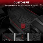 LASFIT Floor Mats for Nissan Titan 2017-2024(Only Fit Crew Cab) & Titan XD 2016-2024,All Weather Custom Fit Floor Liners for Titan 1st & 2nd Row Car Mats (Not Fit Without Rear Seat Cargo Organizer)