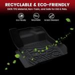 LASFIT Floor Mats for Nissan Titan 2017-2024(Only Fit Crew Cab) & Titan XD 2016-2024,All Weather Custom Fit Floor Liners for Titan 1st & 2nd Row Car Mats (Not Fit Without Rear Seat Cargo Organizer)