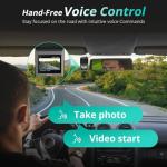 BOTSLAB 4K Dash Cam Front and Rear, STARVIS 2 Sensor, Voice Control, 64GB Card Included, 5GHz WiFi Dashcam Front and Rear Camera, Built in GPS, WDR Night Vision, 170°Wide Angle, 24H Parking Mode