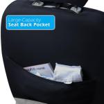 Champlus Car Seat Covers, Canvas Seat Protectors for Two Front Seats, Universal Fits Sedan Cars, SUVs, Trucks, and Mini Vans, Airbag Compatible, Quick Install, Set of 2, Black