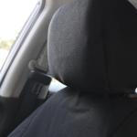 Champlus Car Seat Covers, Canvas Seat Protectors for Two Front Seats, Universal Fits Sedan Cars, SUVs, Trucks, and Mini Vans, Airbag Compatible, Quick Install, Set of 2, Black