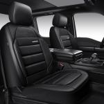 CAR PASS Memory Foam Seat Covers Front, Airy Cool Mesh Thick Car Seat Covers, Leather Car Seat Covers Front Seats Airbag Compatible, Universal Automotive Comfort for Most Cars, Trucks, SUV, Black