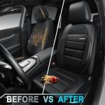 CAR PASS Memory Foam Seat Covers Front, Airy Cool Mesh Thick Car Seat Covers, Leather Car Seat Covers Front Seats Airbag Compatible, Universal Automotive Comfort for Most Cars, Trucks, SUV, Black