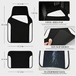 CAR PASS Waterproof Universal Fit Car Floor Mats, Car Mats Fit for SUV,Vans,sedans, Trucks,Set of 4pcs Car Carpet with Driver Heel Pad (White)