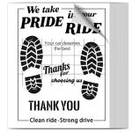 Cyrico 100 Pcs Paper Floor Mats for Cars, Disposable Waterproof Kraft Paper Automotive Carpet Protectors, Temporary Vehicle Floor Covers for Car Detailing Stuff, Dealership, 16 x 20 Inch, White