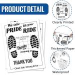 Cyrico 100 Pcs Paper Floor Mats for Cars, Disposable Waterproof Kraft Paper Automotive Carpet Protectors, Temporary Vehicle Floor Covers for Car Detailing Stuff, Dealership, 16 x 20 Inch, White