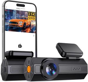 Dash Cam 2.5K Dash Camera for Cars, V200 WiFi Dash Cam Front, Wireless Dashcam with App, WDR Night Vision, G-Sensor Dash Camera, 24H Parking Mode, Loop Recording, Support 256GB Max